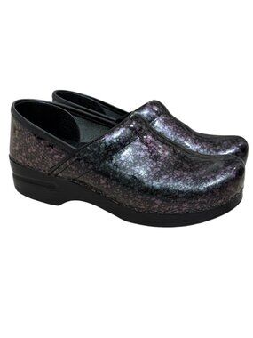 Dansko Professional Graphic Quartz Patent Leather Womens Clogs Size 9 / 39